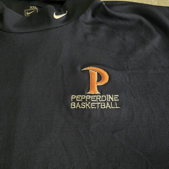 Pepperdine Basketball Nike Team Mock Neck Dri Fit Training Shirt Size XXL 2XL - Picture 3 of 9